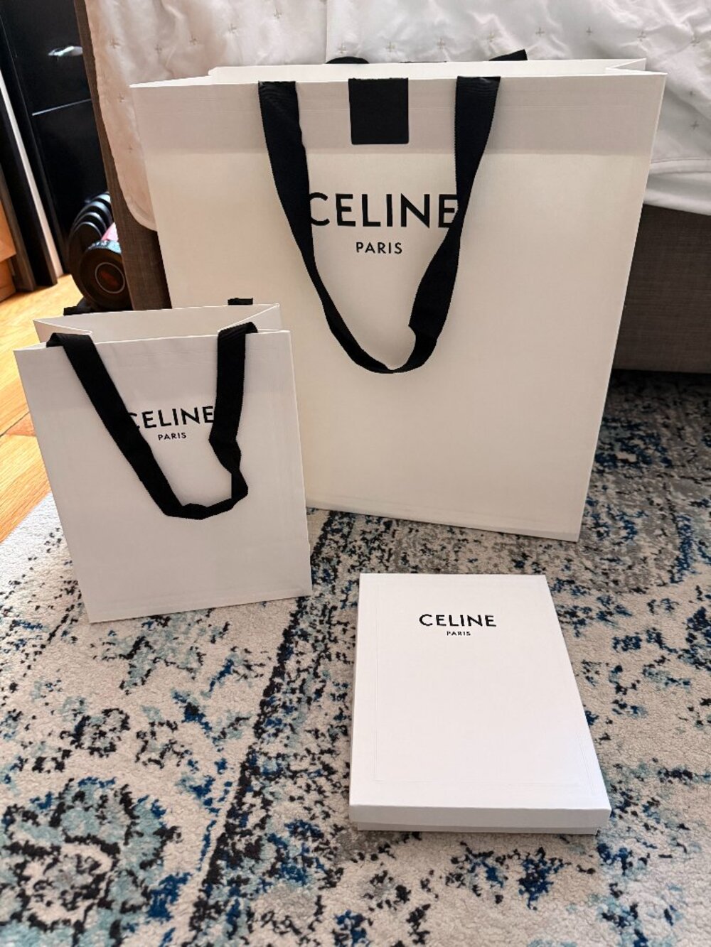 Authentic Celine Packaging Set | Large & Small Shopping Bags + Gift Box